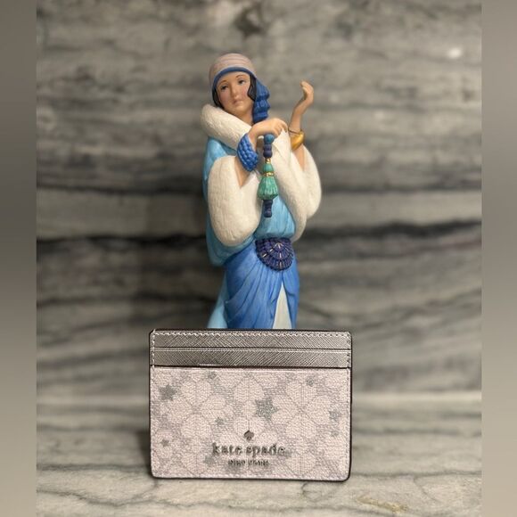 Kate Spade Flower Small Slim Card Holder with Dust Bag - Picture 4 of 9